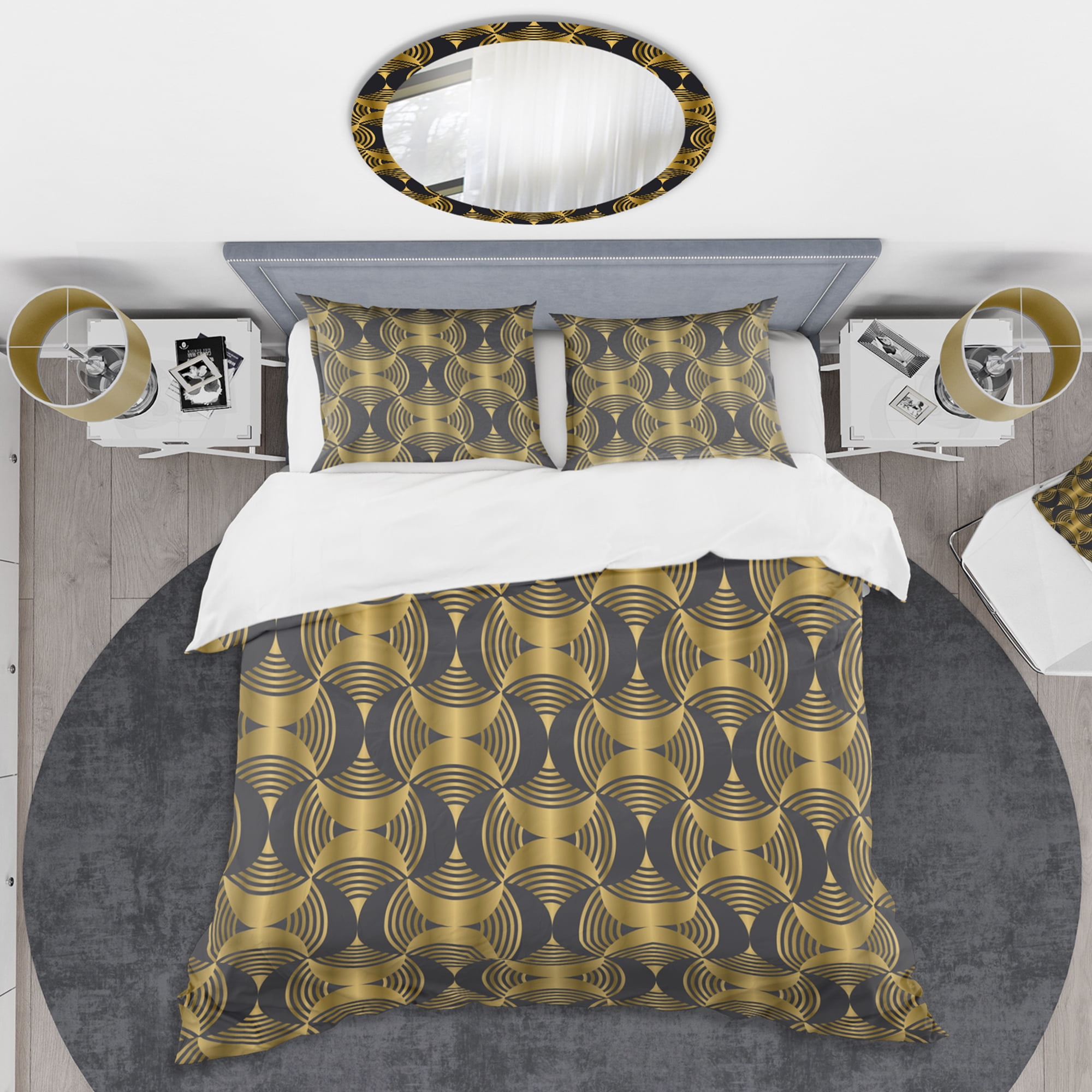 Designart 'Art Deco style modern pattern' Mid-Century Modern Duvet Cover Set