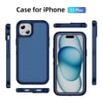 thumbnail image 3 of Rugged Case for iPhone 14 Plus, Heavy Duty Double Layer Toughness Protection Phone Cover Military Grade Shockproof Drop Resistant Frosted Matte Durable Case for iPhone 14 Plus, Royalblue, 3 of 8