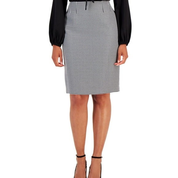 Kasper Womens Houndstooth Pencil Skirt, Multicoloured, Petite, 2P