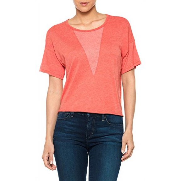 Joe's Jeans Triangle Tee Cotton Blend Jersey Knit T-Shirt Top (Small, Amaranth)