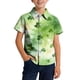 thumbnail image 2 of Blusa y camisa de manga corta con cuello vuelto, moderna e informal, con estampado del Día de San Patricio, con bolsillo, para uniforme escolar, para niños y niñas de 2 a 15 años., 2 of 7