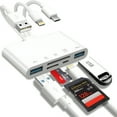 thumbnail image 2 of Estbridge [5-in-1 Card Reader] 5-in-1 Storage Card USB 3.0 Card Reader | Compatible with iPhone/iPad  Lightning/USB-C and USB-A Computers  Featuring TF SD & SD Card Slots  USB OTG Adapter, 2 of 5