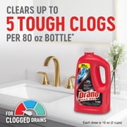 Drano Max Gel Drain Clog Remover ، 80 أونصة ، 1 كونت