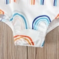 thumbnail image 5 of ZQUUVOU Toddler Girls One Piece Swimsuit Cute Print Sleeveless Ruffle Strap Swimsuit Sun Protection Bathing Suits White, 5 of 9