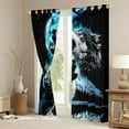 thumbnail image 3 of Castle Fairy Wolves Black Out Curtains,Moutain Starry Sky Curtains Pack of 2 (42x63 Each), 3 of 6