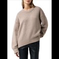 thumbnail image 3 of Suéter de Mujer, Cuello Redondo, Larga, Holgado, Tejido Suave, Dobladillo Acanalado, para Otoño e Invierno. Caqui Talla Única, 3 of 10