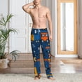 thumbnail image 6 of Lsque Funny Steam Train Print Men's Pajama Pants, Lounge Pant - Comfortable Home Wear,Elastic Waistband, Stylish Design-Small, 6 of 9
