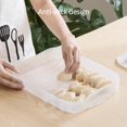 thumbnail image 4 of vnanda Dumpling Stackable Container Food Storage Box with Lid Capacity Bpa Non-stick Frozen-dumpling Storage Case for Fridge Stackable Food for Organized, 4 of 8