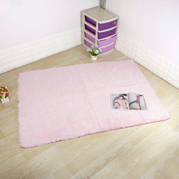 Indoor Living Room Fluffy Area Rug Home Bedroom Bathroom Soft Shaggy Floor Pad Bedside Thick Carpet