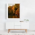 thumbnail image 2 of Autumn Color at The Lake, Central Park 02 - Manhattan New York Photography White Framed Wall Art Print 30 x 40 inches, 2 of 3
