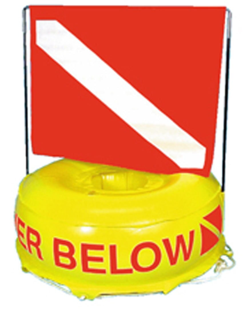 Scuba Diving Diver Down Flag Boat Flag Signal Warning Marker & Stick Pointer