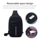 thumbnail image 4 of Bolso bandolera con carga USB en el pecho - Negro, 4 of 6