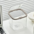 thumbnail image 6 of Ovzne Mini Desktop Trash Can With Press Lid – 6X6X5.5In Plastic Household Sundry Storage Basket, Compact Desk Organizer For Living Room/Office, 6 of 6
