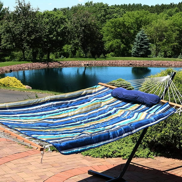 Sunnydaze Polyester Quilted Hammock Pad and Pillow Set Only