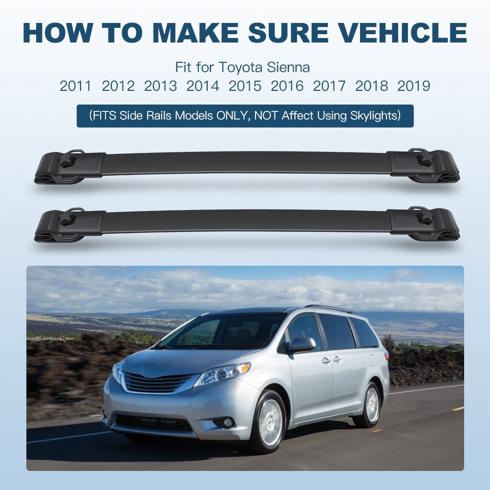 ECCPP fit for Toyota Sienna 2011-2020 Aluminum Alloy Roof Top Cross Bar Set Rock Rack Rail