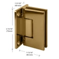 thumbnail image 7 of CRL JRG037GP Gold Plated Junior Geneva 037 Series Wall Mount Full Back Plate Hinge, 7 of 7