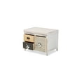 thumbnail image 2 of Baxton Studio Jacoby Modern Transitional Beige Fabric Upholstered and Multi-Colored Wood 3-Drawer Storage, 2 of 9