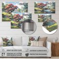 thumbnail image 4 of Designart "Landscape of the Rising Sun in Japan II" Japanese Metal Wall Art, 4 of 5