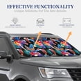 thumbnail image 2 of Lsque Tropical Palm Leaves 2 PCS Windshield Sun Shade | CarFoldable Window Covers | Car Accessories Reflect UV for Universal Cars SUV Truck | Small, 2 of 7