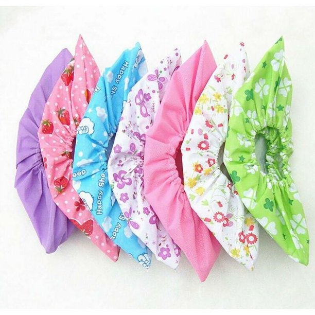 10 pares de fundas de zapatos florales con respaldo antideslizante de tela no tejida, lavables, reutilizables, transpirables, protectores de piso a prueba de polvo, fundas para zapatos, color aleator