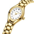 thumbnail image 5 of Woman Watches Elegant Oval GoldWhite Ladies Quartz Watch with Stainless Steel Strap Waterproof Woman Watch Gift for Woman, 5 of 10