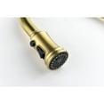 thumbnail image 4 of Izzovium Single Handle High Arc Pull Out Kitchen Faucet, 360° Swivel Brushed Gold Stainless Steel Faucet with 3 Spray Modes, 16.8in Height, Easy Installation, 4 of 12