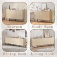 thumbnail image 6 of ANHDAH Buffet Cabinet with 3 Doors, TV Stand & Coffee Bar Storage ,Credenza Sideboard for Kitchen, Living Room, Entryway ,White Oak, 6 of 7