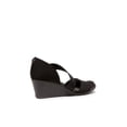 thumbnail image 2 of Zapatos de tacón con forma de cuña Anne Klein Tara para mujer, color negro y multielástico, 2 of 2