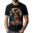 thumbnail image 1 of Education Is Freedom Black Teacher Books Black History Month T-Shirt Cotton Fun Design DIYMen's Soft Summer and winter breathable comfortable casual sports Halloween and Christmas gifts Tee, 1 of 6