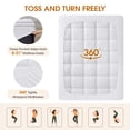 thumbnail image 5 of Vccoem Extra Thick Mattress Topper Full, 2" Cooling Pillow Top & Deep Pocket 8-21", Plush Mattress Pad Cover for Breathable Comfort, White, 5 of 10