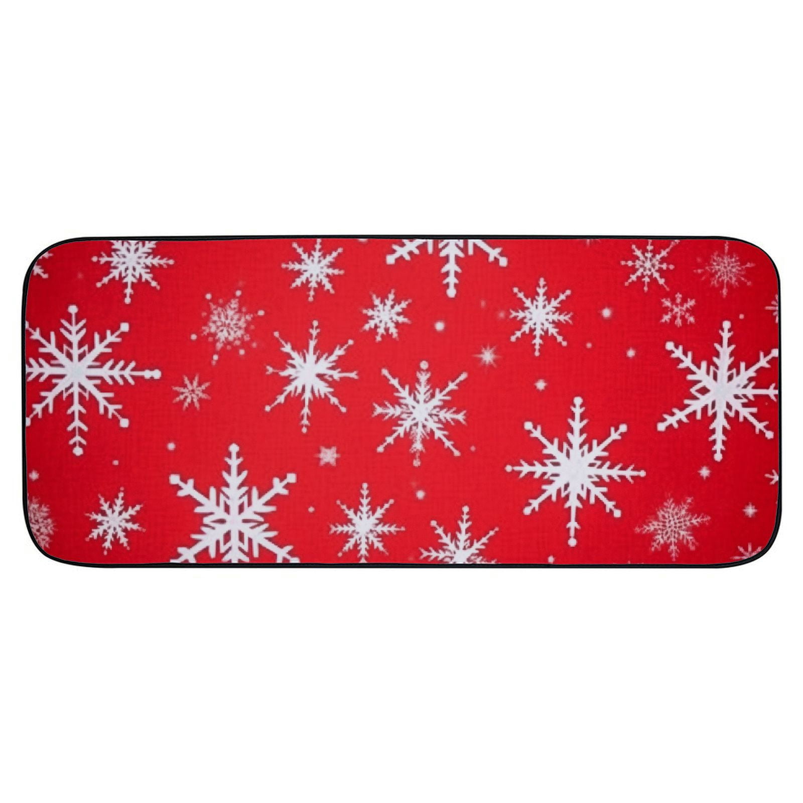 Qinduosi Mats, Christmas Doormat, Front Back Mat Rubber Backing, Non Slip, Indoor &amp; Outdoor, Waterproof, Use for Entry, Patio, Areas, Snowflakes 19.68*47.24 in