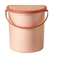 thumbnail image 1 of Trash Can with Handle Wall Mounted Press Design Self-adhesive Wide Open Semi-Circular Waste Bin for Bathroom, 1 of 8