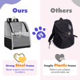 thumbnail image 4 of Mochila transportadora de mascotas Pawaboo para gatos y perros pequeños, color negro, 4 of 7