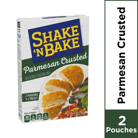 (2 Pack) Kraft Shake 'n Bake Parmesan Crusted Seasoned Coating Mix, 4.75 oz Box