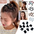thumbnail image 2 of 10Pc Women Girls Mini Amber Hair Clip Claw Barrettes Small Hairpin Cute E6P9, 2 of 9