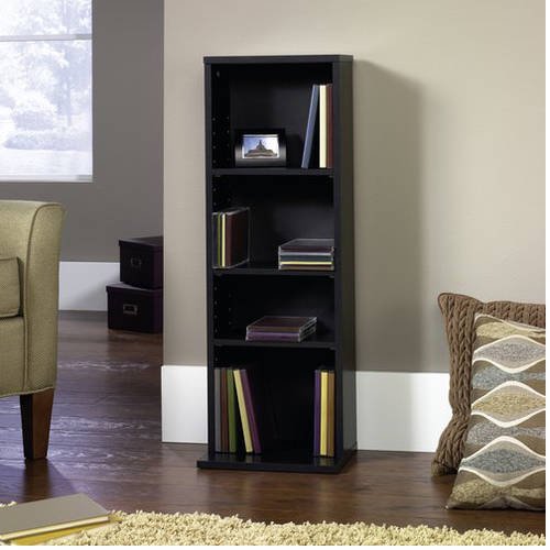 Mainstays Multimedia Storage Tower, Black Oak Finish