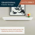 Mantels Direct Colton 72" Floating Wood Fireplace Mantel Shelf White