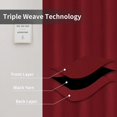 thumbnail image 3 of Easy-Going Thermal Insulated Blackout Curtains for Bedroom, Set of 2 Panels, Christmas Red, 42 x 84 inch, 3 of 7