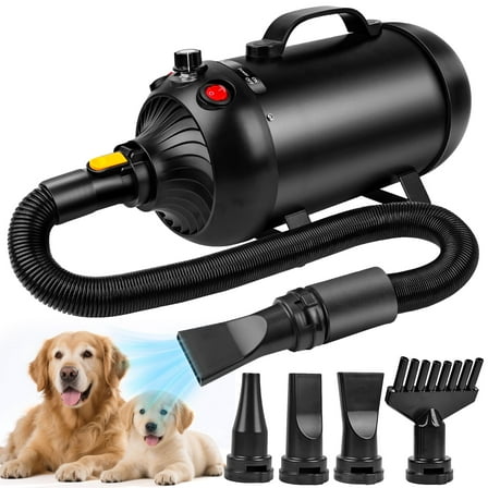 Pet Hair Dryer With Low Noise, Pet Grooming, Cat And Large Dog, Household Daily Care, Retractable Long Hose Hair Dryer With 4 Nozzles