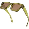thumbnail image 2 of FEISEDY Retro 90s Square Sunglasses for Women Men Trendy Chunky Rectangle Sunglasses UV400 Protection B2385, 2 of 15