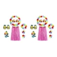 thumbnail image 1 of Qarigey Conjunto de traje de de hierba de fiesta de baile divertido hawaiano Color paja 80cm 2piezas Rosa 60 cm, 1 of 1