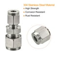 thumbnail image 4 of Uxcell 304 Stainless Steel 6mm x 10mm Tube OD Double Ferrule Straight Compression Tube Fitting, 4 of 5