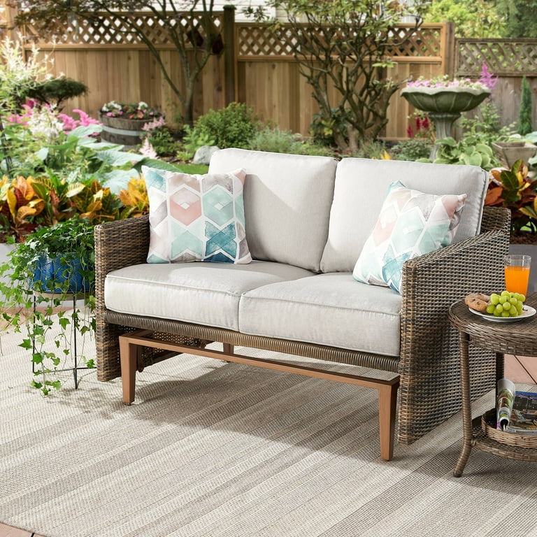 Better Homes Gardens Davenport Patio Wicker Glider Loveseat