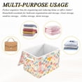 thumbnail image 6 of Yayeee Collapsible Cube Storage Bin with Lid Fabric Closet Decorative Basket with Handles, Pink Floral, 6 of 7