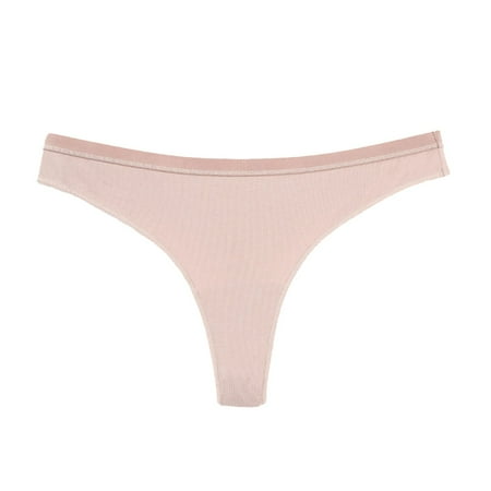 TFEOQRY Thongs for Women Solid Color Cotton High Waist Fashion Thong Leisure Breathable Briefs Hot Pink