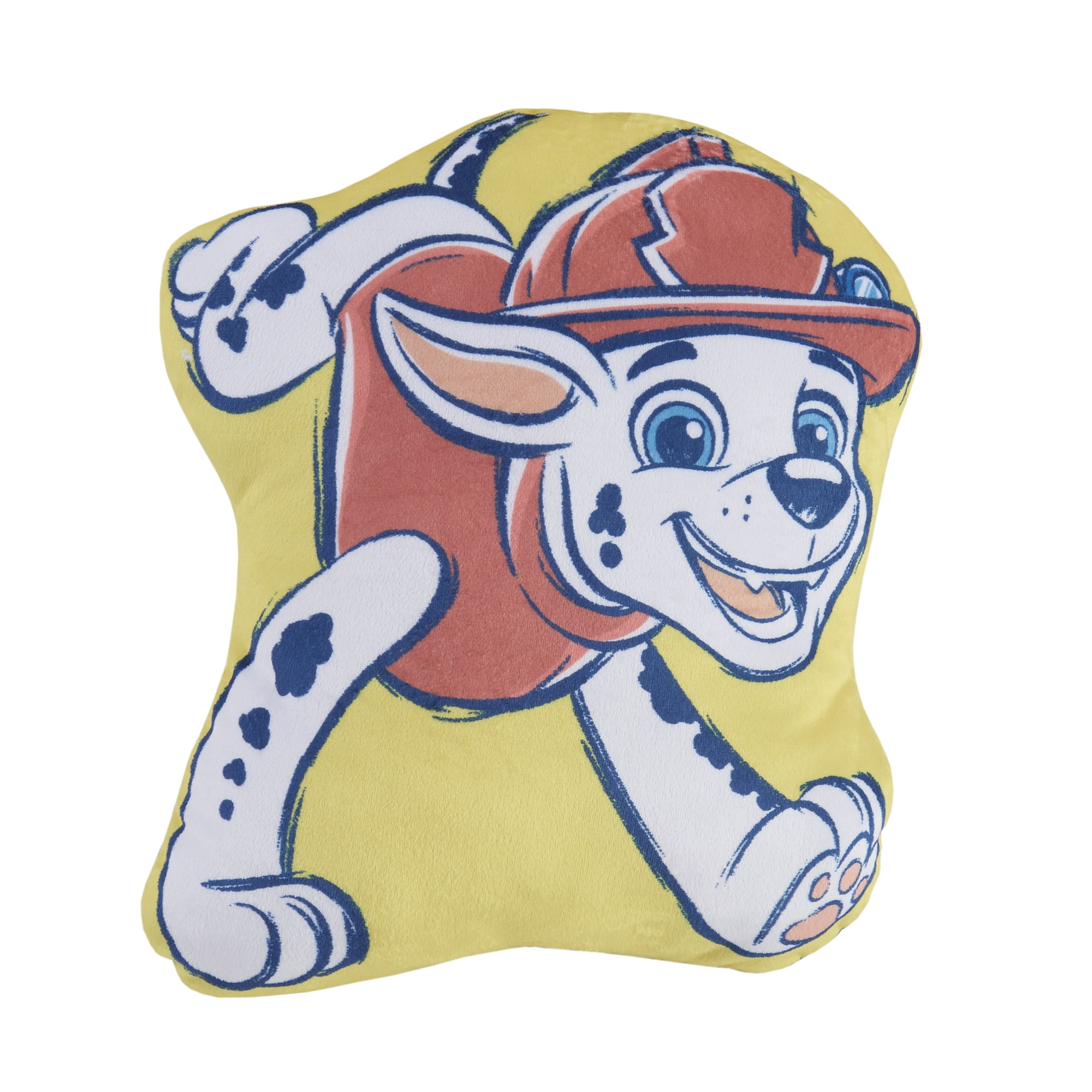 Paw Patrol Marshall Cuddle Toddler Pillow 13.5"x11.5", Red and Yellow Plush