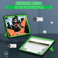 thumbnail image 5 of Kids Cases for iPad 10th Generation 2022,TECH CIRCLE Heavy Duty Shockproof Rugged Full Body Protective Sturdy Kickstands iPad 10.9 inch case with Pencil Holder for Kids Children Boys,Black+Green, 5 of 8