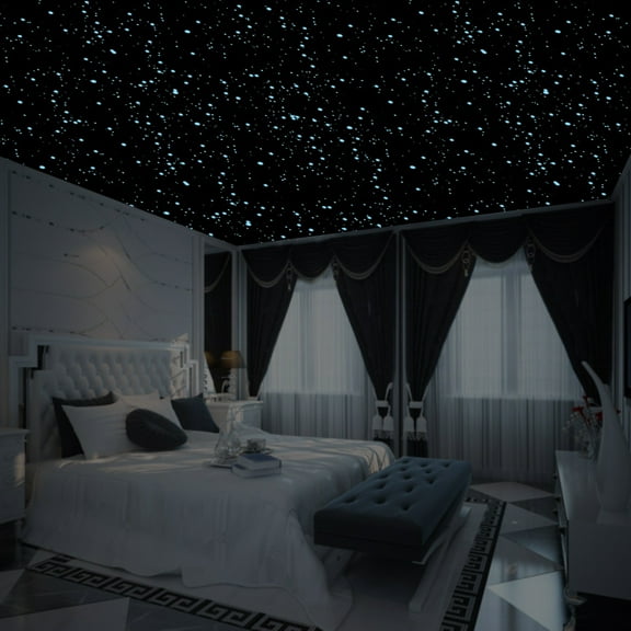 DaGou Kid Room Decor Realistic 3D Domed Glow in The Dark Stars,606 Dots for Starry Sky, Perfect for Kids Bedding Room Gift