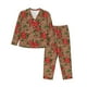 thumbnail image 1 of Balery Rose Mix Leopard 1 Conjunto de Pijama con Estampado para Mujer, Conjunto de Dos Piezas con Manga Larga, Ropa de Dormir Suave con Bolsillos, Pijamas Cómodos-Small, 1 of 7