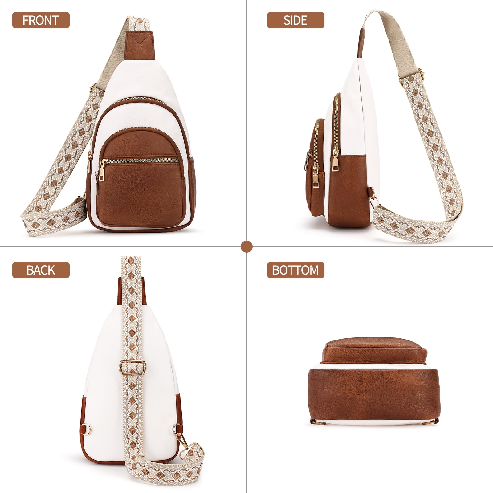 Falan Mule Sling Bag Crossbody Bags for Women Fanny Packs for Women Chest Bag for Work Shopping